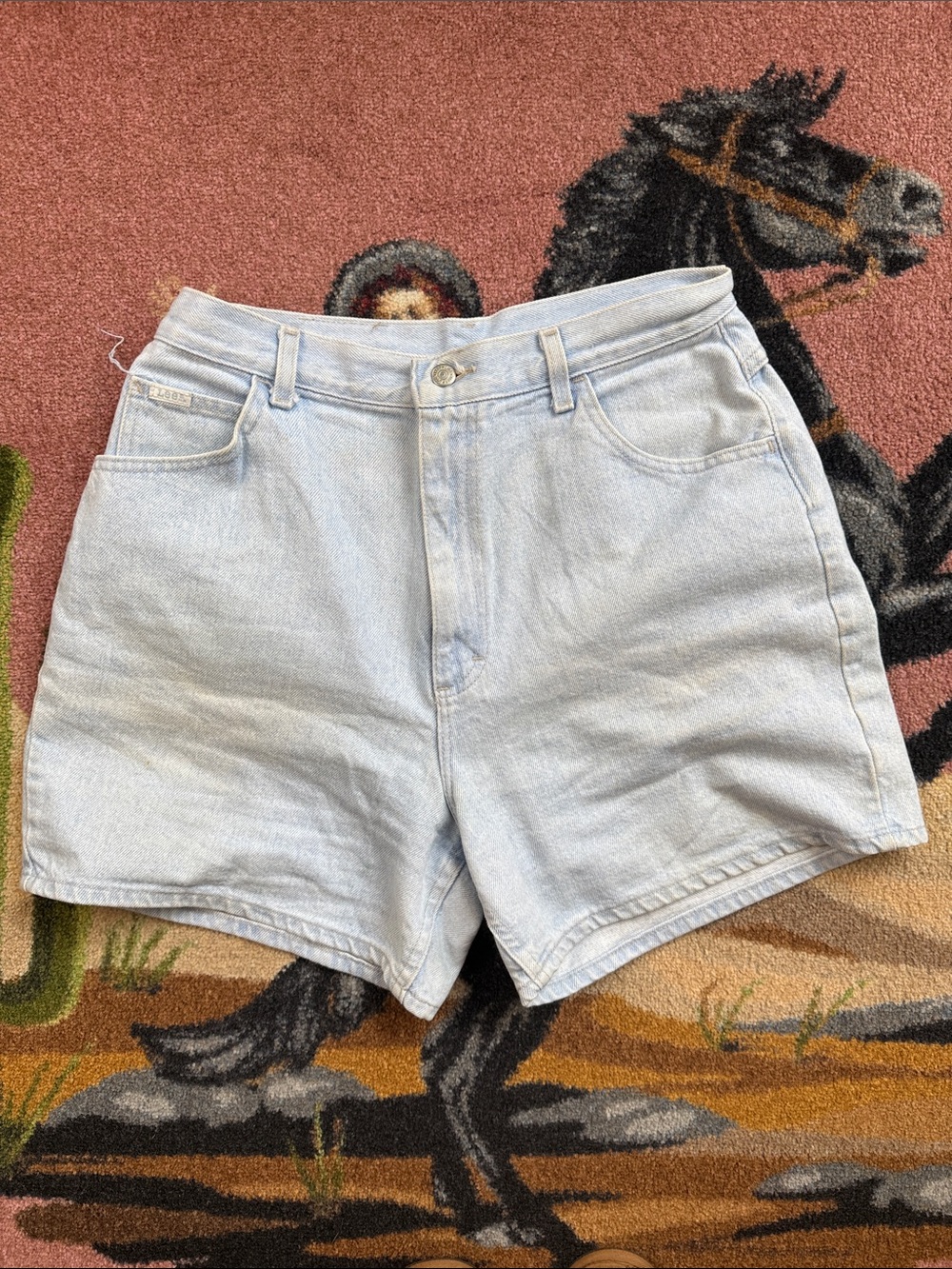 VINTAGE DENIM SHORTS LEE LIGHTWASH
